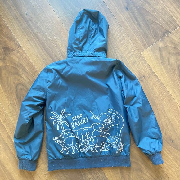 H&M Unisex Dino Lightweight Windbreaker / Jacket - Size 8-10 - Picture 2 of 5